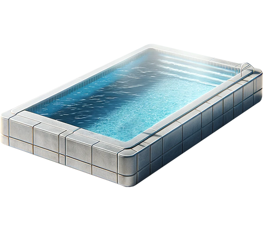 Render del riscaldamento di una piscina - Esa Italy Piscine